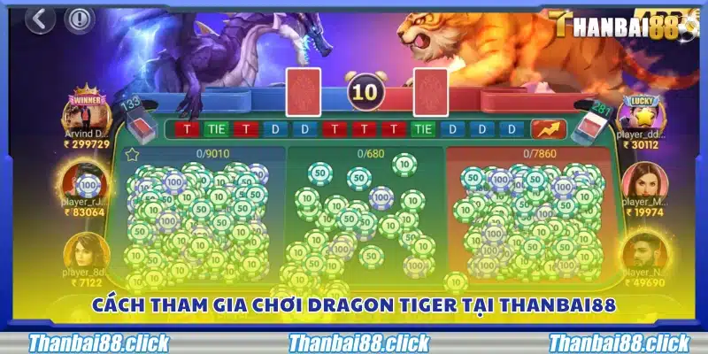 Cách bắt đầu ván chơi Dragon Tiger tại hệ thống Thanbai88